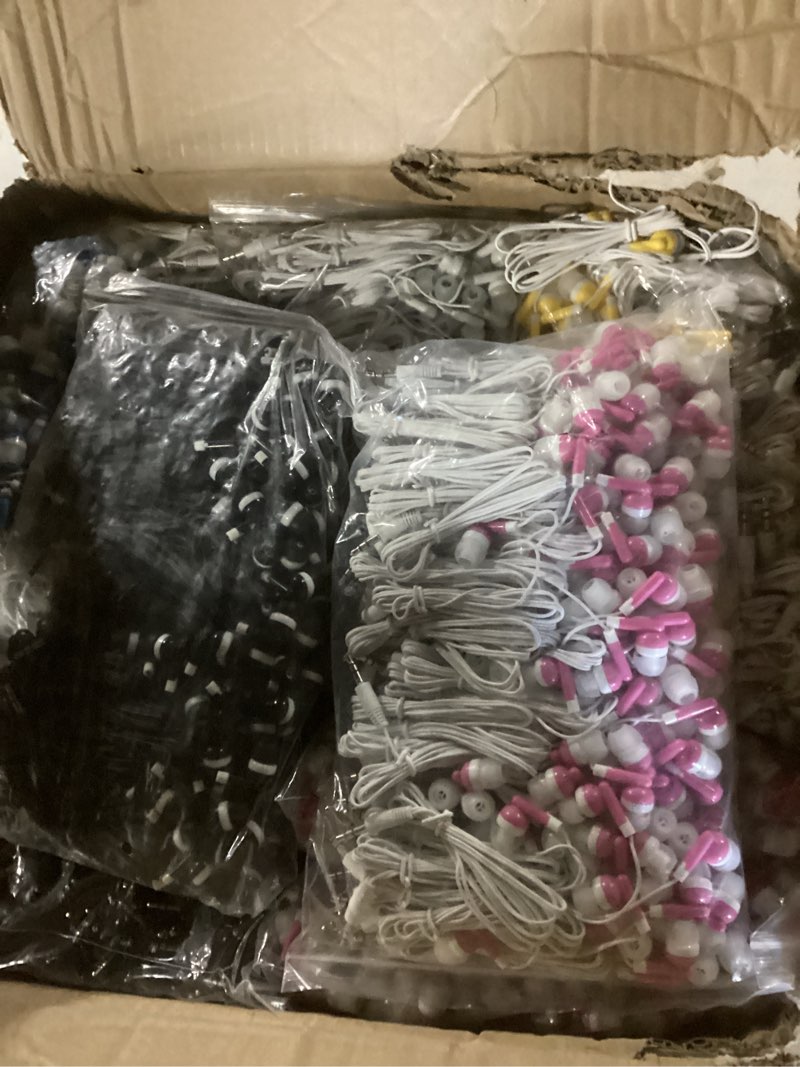 Condition photo showing New/Like New for kigeli 1200 packs bulk earbuds headphones earphones kids in ear earbuds colorful classroom headphone wired ear buds earphone for smartphone laptop school library kid adult supplies (colorful) 1200 colorful