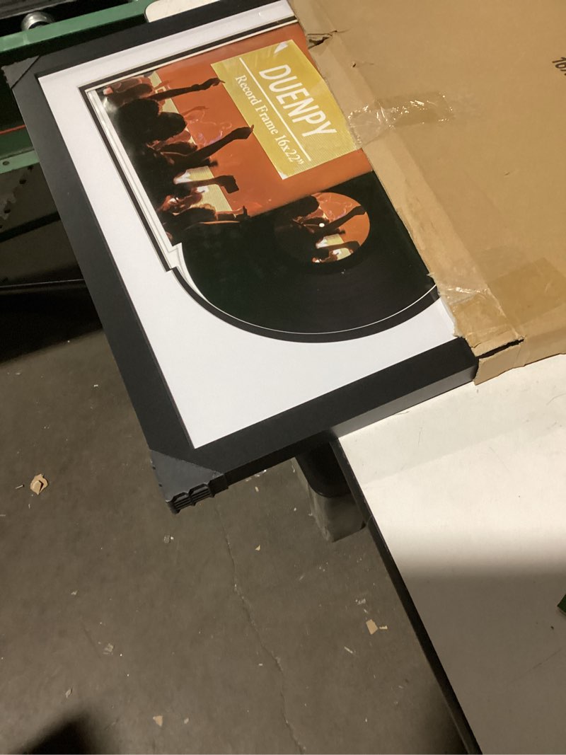 Condition photo showing Good Condition for Vinyl Record Display Frame 16x22 Inches Display Record Album and 12.5x12.5 Album Cover Art?Black Bottom Mat? Wall Mount Black Mat 16x22