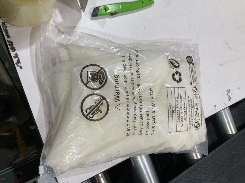 Condition photo showing Good Condition for Ivory Sheer Curtains 84 Inch Length Grommet 2 Panels Faux Linen Look Voile Semi Window Sheer Curtains for Living Room Bedroom Pair Width 52 x 84 Inches Long Ring Top Ecru Light Cream Off White 52\"W x 84\"L (Pack of 2) Ivory