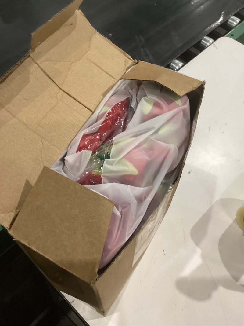 Condition photo showing New/Like New for 100 Pcs Flowers Long Stem Artificial Rose, 3.2 Inches Silk Rose Head Flowers Fake for Wedding Bridal Bouquet Home Floral Decor DIY Centerpieces Arrangements Party Tables Decorations (Red)