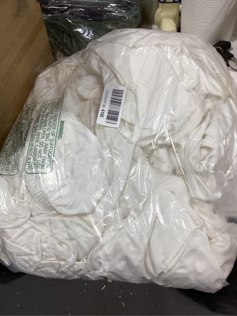 Condition photo showing Good Condition for Bedsure 100% Organically Grown Bamboo Viscose Sheets - 18 Inches Deep Pocket Sheets with Elastic Corner, Queen Sheet Set, Ultra-Soft, Silky & Cooling Bedsheets, Oeko-Tex, 4 Pieces, Ivory 01 - Ivory Queen