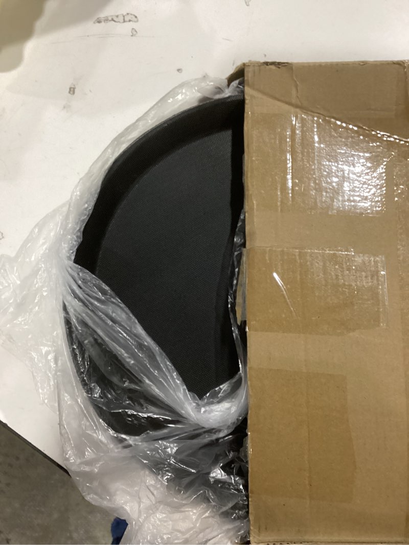 zopeal 6 pieces black round restaurant serving tray, plastic non slip surface food meals server tray