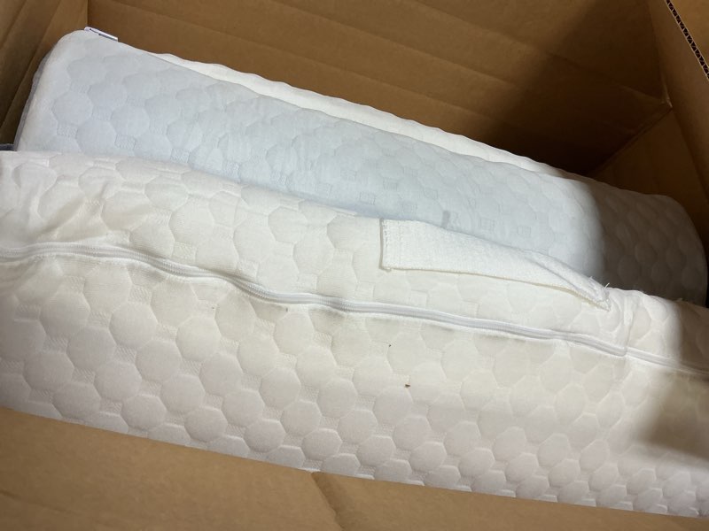 Condition photo showing Good Condition for 3PCS Bed Wedge Pillow Set for Sleeping, 12&18&23 Inch Adjustable Height Memory Foam Pillow Wedge for After Surgery, Acid Reflux Relief, Neck&Back&Leg Support Grey