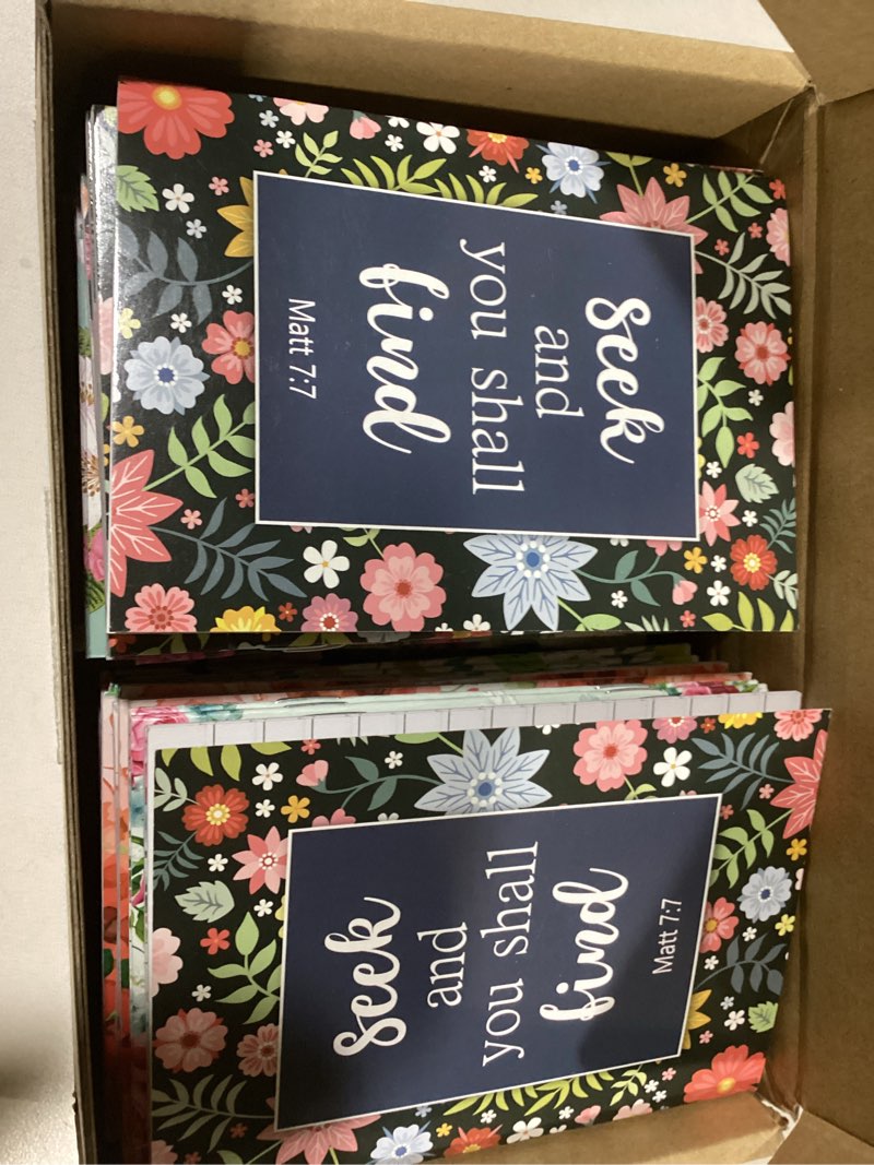 Condition photo showing New/Like New for CHENGU 50 Pcs Bible Verse Notebook Christian Journals Bulk Christian Gifts Religious Prayer Journals Inspirational Notepads for Women Men Scripture Notepads Pocket Office School Home (Novel Style)