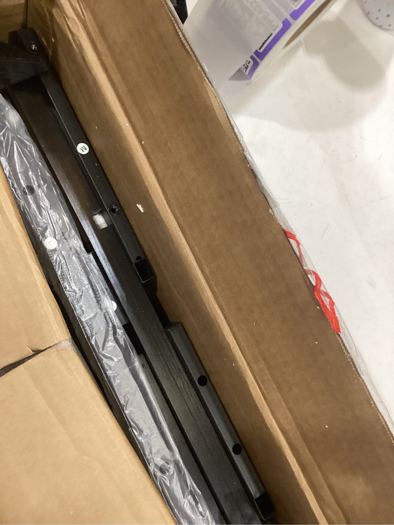 Condition photo showing As Is for AODK L Shaped Gaming Desk with Led Lights, 51 Inch Reversible Gaming Computer Desk with Display Shelves, PC Gamer Desk Gamer Table with Storage Bag, L Desk for Game, Black