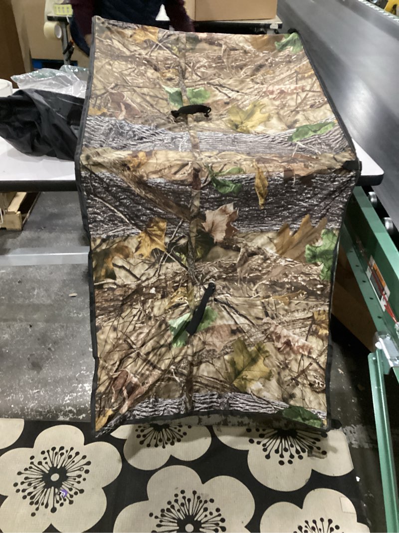 Condition photo showing Good Condition for Ameristep Throwdown Ground 3D Leafy Die-Cut Camo Ultra-Compact Easy-Setup Three-Panel Low-Noise Run-and-Gun 2-Person Hunting Blind