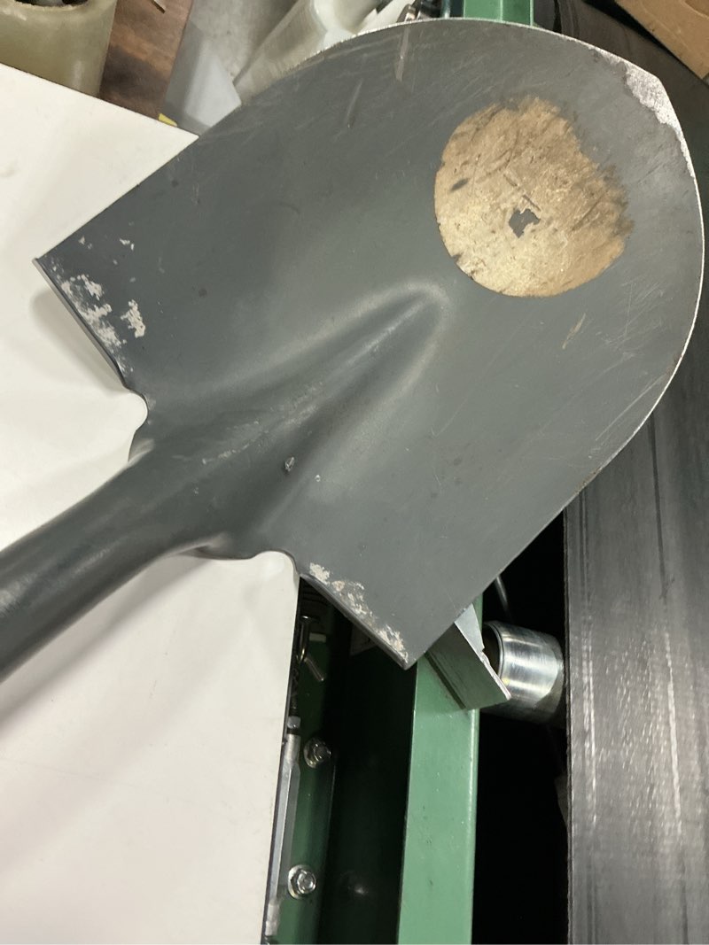 Condition photo showing As Is for blue hawk 47-in fiberglass handle digging shovel