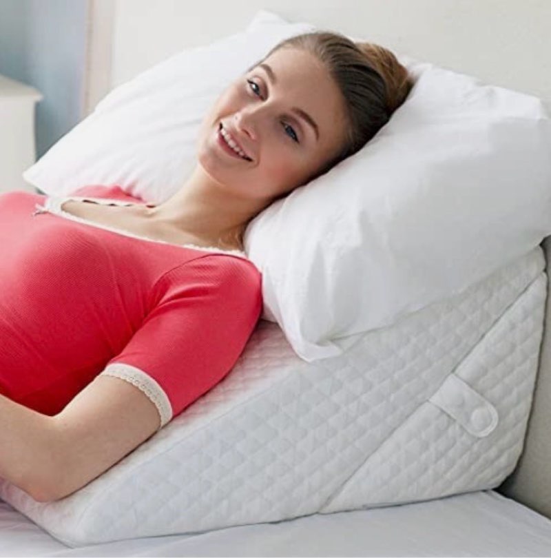 bekweim adjustable memory foam bed wedge pillow 7-in-1 incline body positioner
