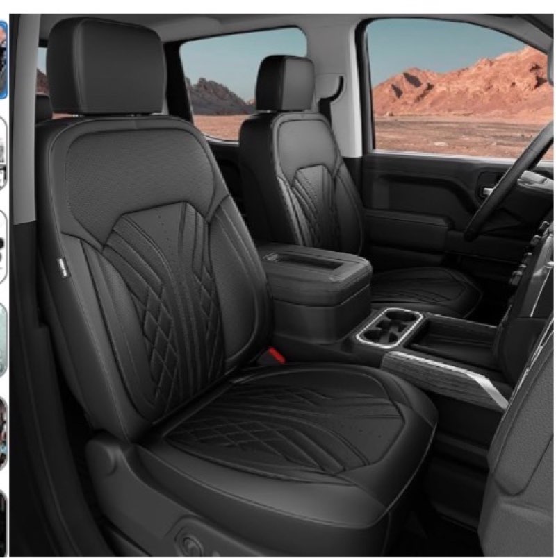 RIDEPOSH for Chevy Silverado GMC Sierra Waterproof Seat Covers, Crew Cab 1500 2019-2026, 2500HD 3500