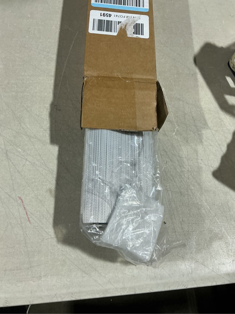 Condition photo showing Good Condition for cordless zebra blinds for indoor windows free-stop zebra shades dual layer light filtering sheer shades roller window blinds for home (21\" w x 64\" h, grey) 21\"w x 64\"h cordless grey