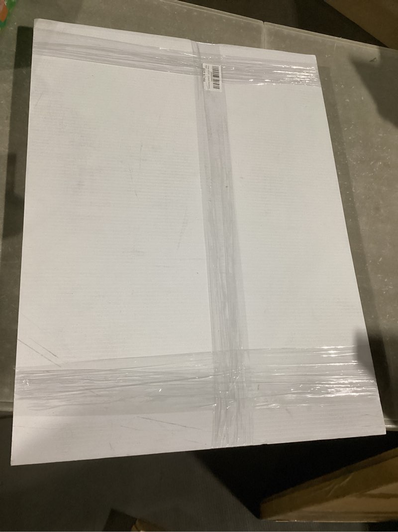 Condition photo showing As Is for 10 pack 18'' x 24'' large white corrugated plastic sign blank board double sided for garage sale, rent, birthday party, guidepost decorations