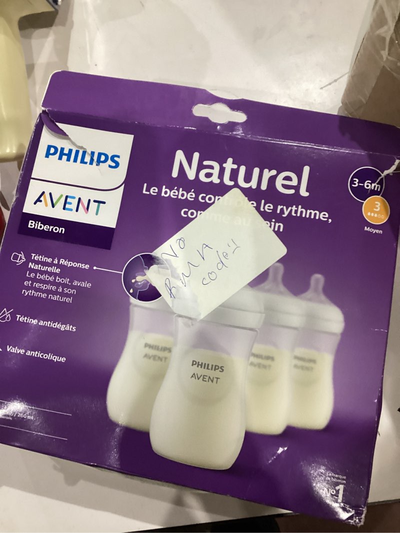Condition photo showing Good Condition for Philips Avent Natural Baby Bottles with Natural Response Nipples (Medium Flow, Flow 3), with Seahorse and Starfish Design, 9oz, 4-Pack, SCY903/68