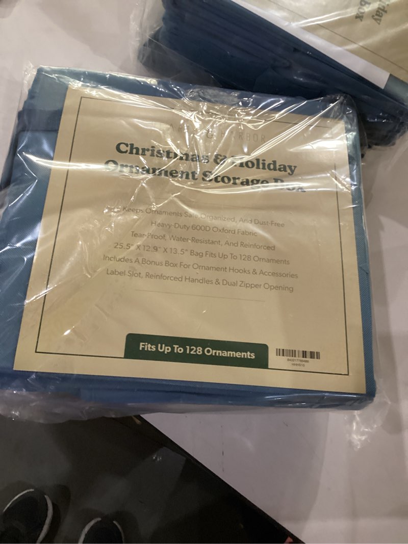 Condition photo showing Good Condition for Christmas and holiday ornament storage box