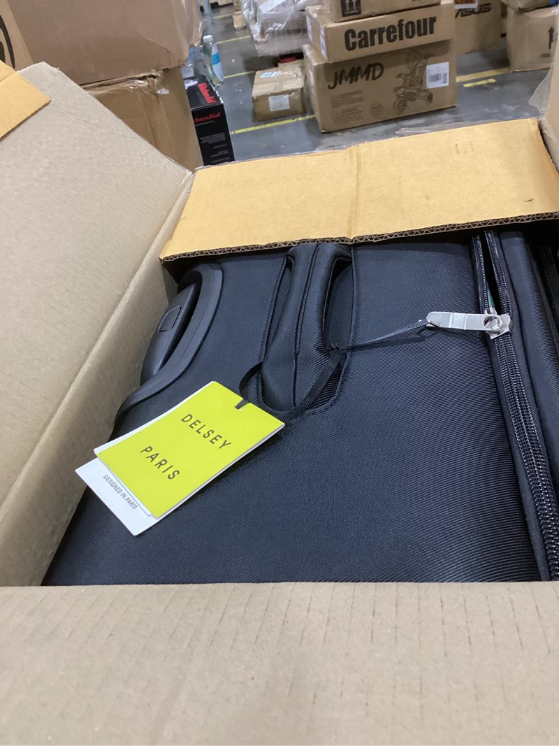 Condition photo showing Good Condition for delsey paris sky max 2.0 softside expandable luggage with spinner wheels, black, checked-large, 28 inch checked-large, 28 inch black