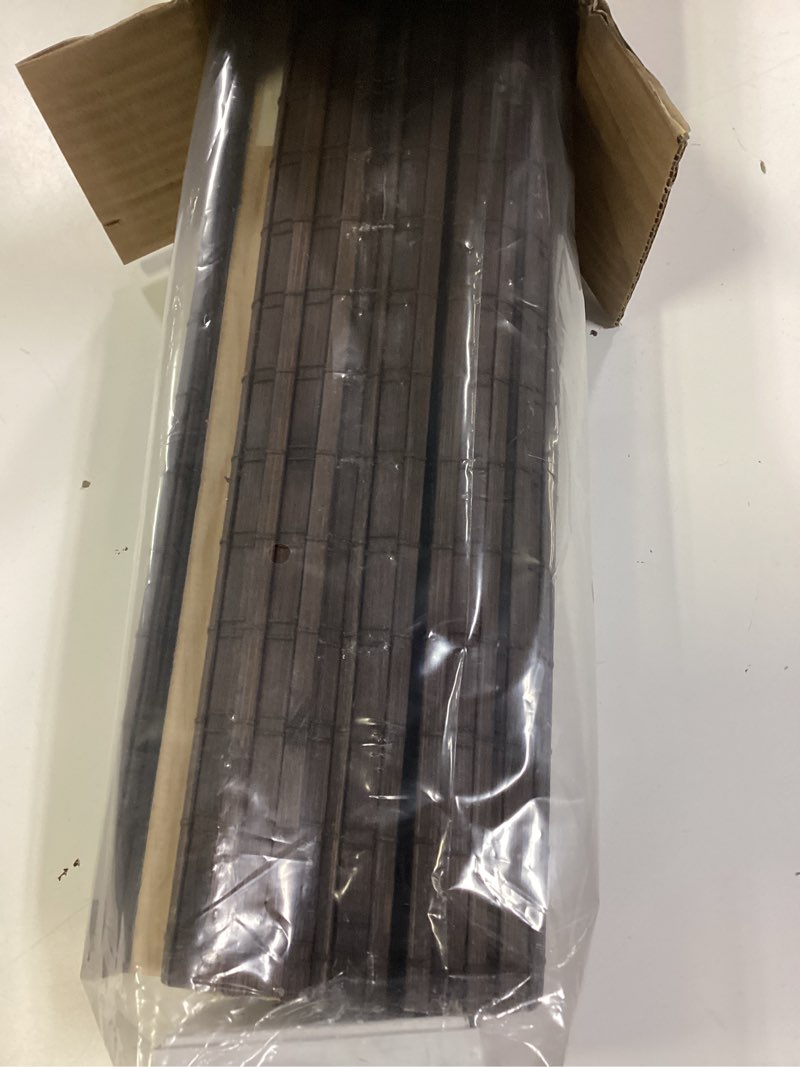 Condition photo showing Good Condition for seeye cordless bamboo roman shades, blackout natural bamboo blinds for indoor windows, roll up blind privacy shade for home, office, door, uv resistant & easy to install, 22" w x 64" h, brown privacy - brown 22"w x 64"h