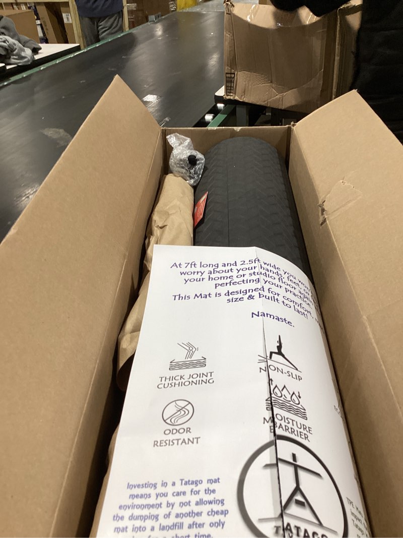 Condition photo showing Good Condition for tatago extra thick yoga mat wide & xl-our 10mm extra large yoga mat thick extra wide and long for total joint cushioning. a large exercise mat thick and perfect for home workout pilates or studio. black 7mm