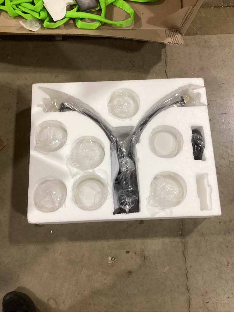 Condition photo showing New/Like New for modern mid century black chandeliers, 6-light white globe glass shade chandeliers hanging sputnik chandelier light fixtures for living room kitchen island bedroom foyer black 6-light with globe glass shades