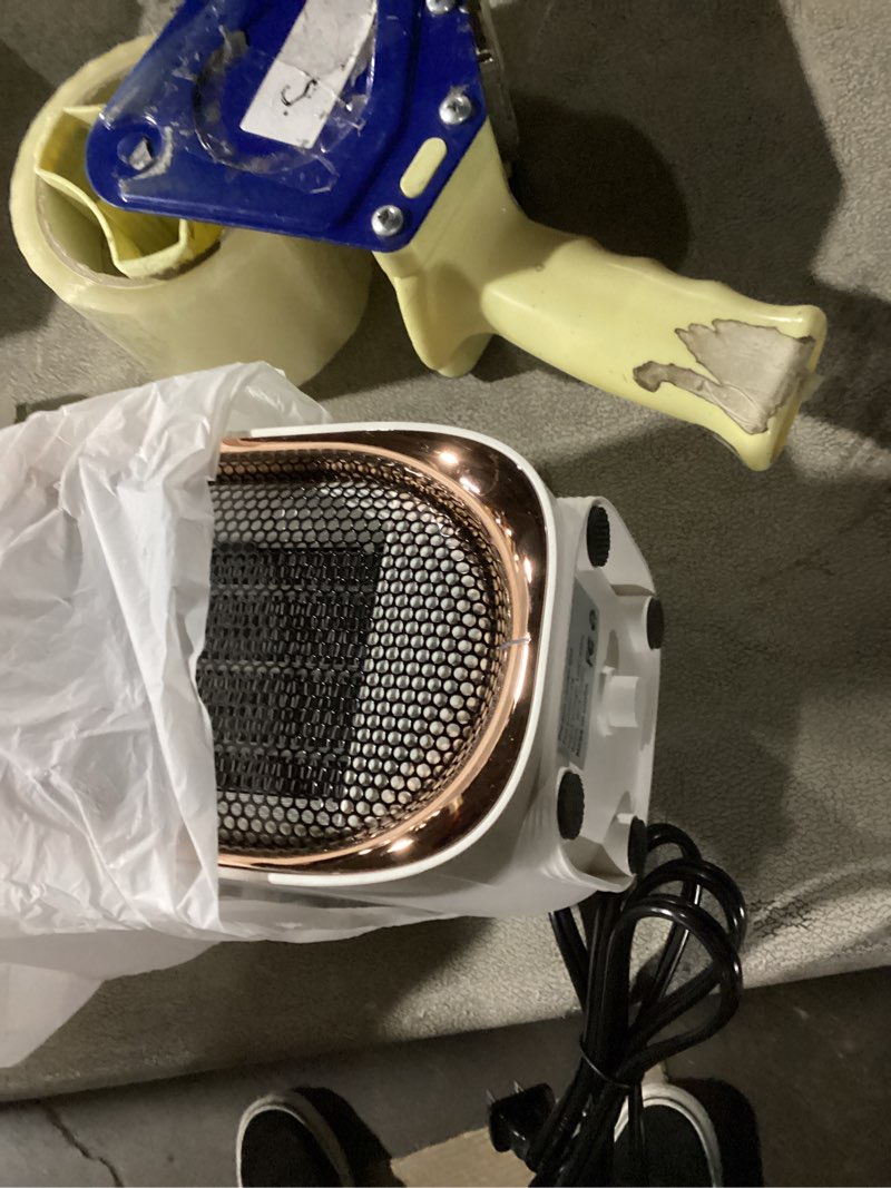 Condition photo showing Good Condition for QQT Space Heater,Portable Mini Energy Efficient Space Heaters for Indoor Use,2-Speed Portable Heater Fan for Office with Adjustable,Triple Protection,Suitable for Bedroom, Office and Indoor Use(White)