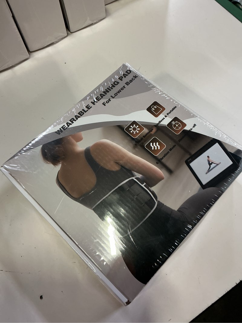 Condition photo showing New/Like New for cordless heating pad for back pain relief: 7000mah lower back massager with 6 heat 6 vibration, portable heating pad for cramps, birthday gifts for women men mom dad large