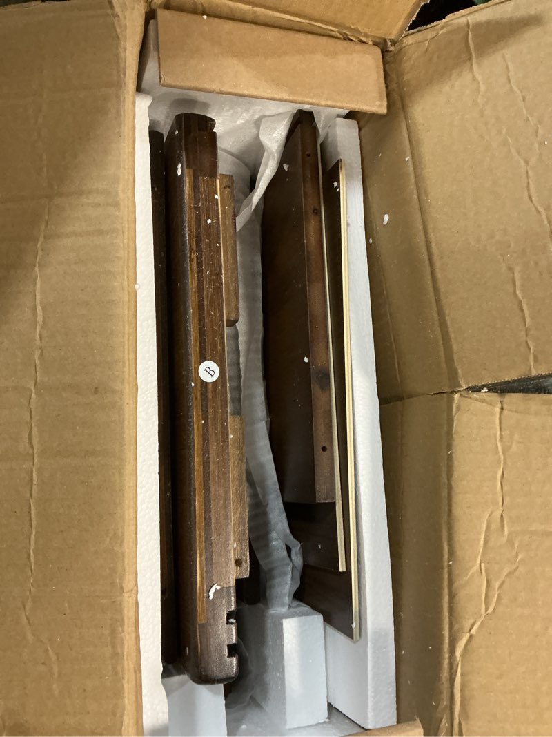 Condition photo showing Good Condition for Tiita Sideboard Buffet Cabinet, Kitchen Storage Cabinet with Glass Doors, Boho Coffee Bar Tables for Kitchen Dining Living Room Hallway Office, Walnut Small