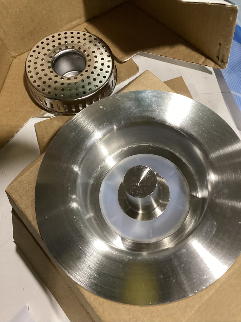 Condition photo showing As Is for 1count 3-in-1 kitchen sink drain strainer & stopper - sus 304 stainless steel pop up plug with anti-clog basket & odor prevention, fits us standard 3-1/2'' drain hole
