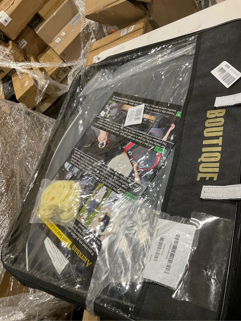 Condition photo showing Good Condition for Aierxuan Full Set Car Seat Covers Custom Fit 2009-2026 Ford F150 Crew Cab, 2017-2026 F250 F350 F450 Super Duty Pick-up Truck, Automotive Vehicle Cushion Cover with Waterproof Leather (Black and White) Black-White Full seat cover (5 pcs)