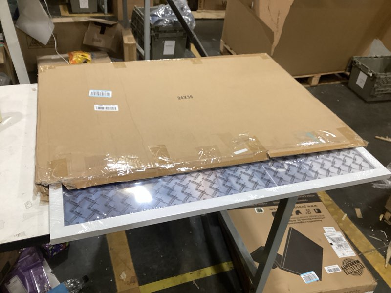 Condition photo showing New/Like New for 24x36 Poster Frame White, Poster Frames 24 x 36 inches or 24x36 Picture Frames with HD Plexiglass Durable and Scratch-proof for Horizontal or Vertical Wall Mounting, 1 Pack. White 24x36