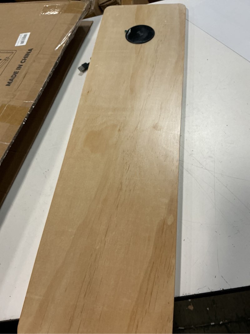 Condition photo showing Good Condition for suibian white monitor stand riser with wireless charging 31.5inch large, computer monitor stand,wooden desktop organizer shelf for office desk computer,laptop,tv (white oak)