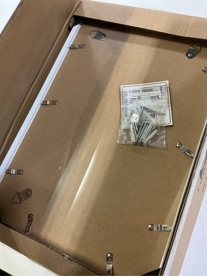 Condition photo showing New/Like New for 11x17 Picture Frame Set of 3 - Display 8x12 Photo with Mat or 11 x 17 Poster without Mat, Wall Mounting Horizontal and Vertical, White White 11x17 in