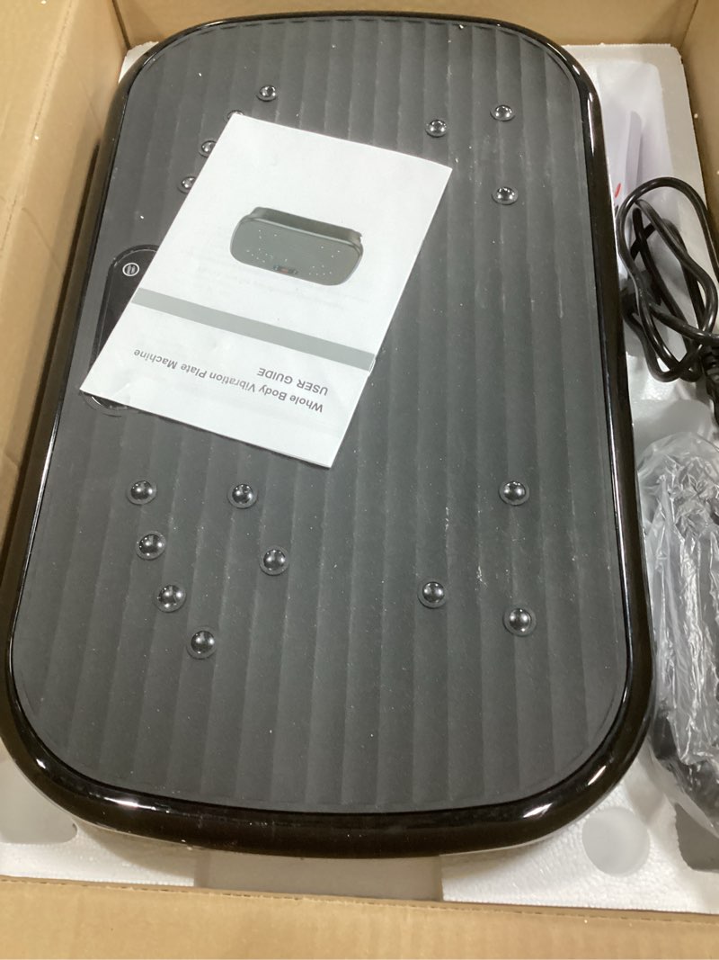 Condition photo showing As Is for Vibration Plate Exercise Machine, Vibration Plate for Lymphatic Drainage 330 Lbs Capacity Whole Body Vibration Platform Machines Helps Weight Loss Shaping Toning Wellness Black
