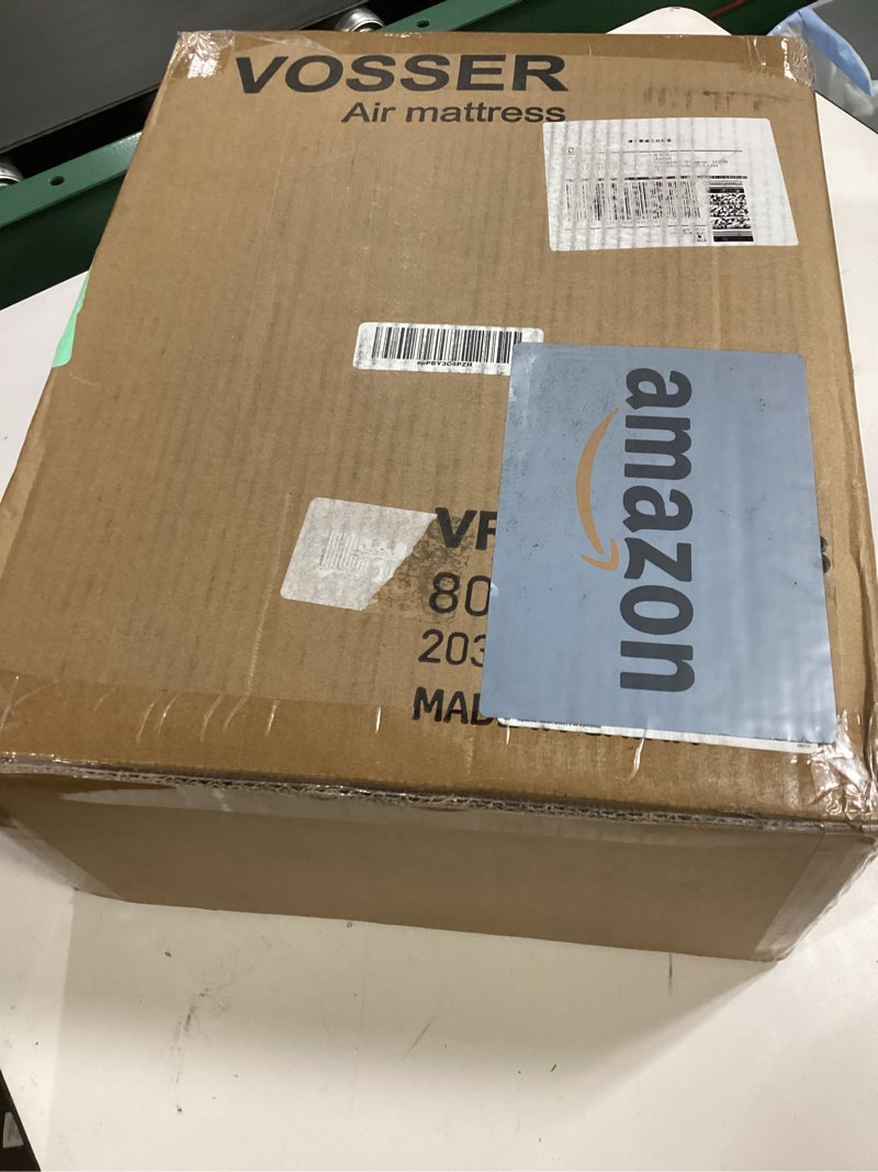 Condition photo showing New/Like New for Air Mattress Full with Built in Pump,18''Inflatable Mattress of Upgraded Vertical Beams,Self Inflatable/Deflation Blow Up Mattress in 3 Mins,Flocked Top Airbed with Carry Bag for Home, Camping