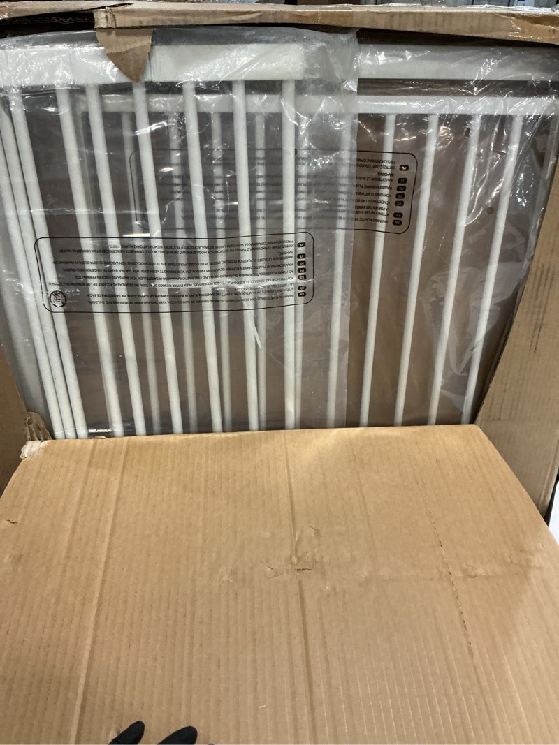 Condition photo showing Good Condition for No Pawblems 55" Extra Tall Pet Gate with Adjustable Cat Door, 29-43" Auto Close Tall Dog Gate, NO Drilling Pressure Mounted for Doorways/Hallways, 1.37" Narrow Bar Spacing, White White - P 55" Tall, 29-43" Wide