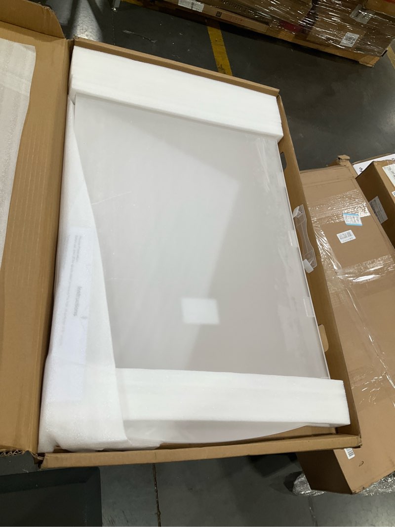 Condition photo showing Good Condition for modern frame clear acrylic freestanding dog gate - 32" tall folding 3-panel pet barrier for doorways, stairs & large openings, indoor fence for small to large dogs & cats 32" height-3 panel