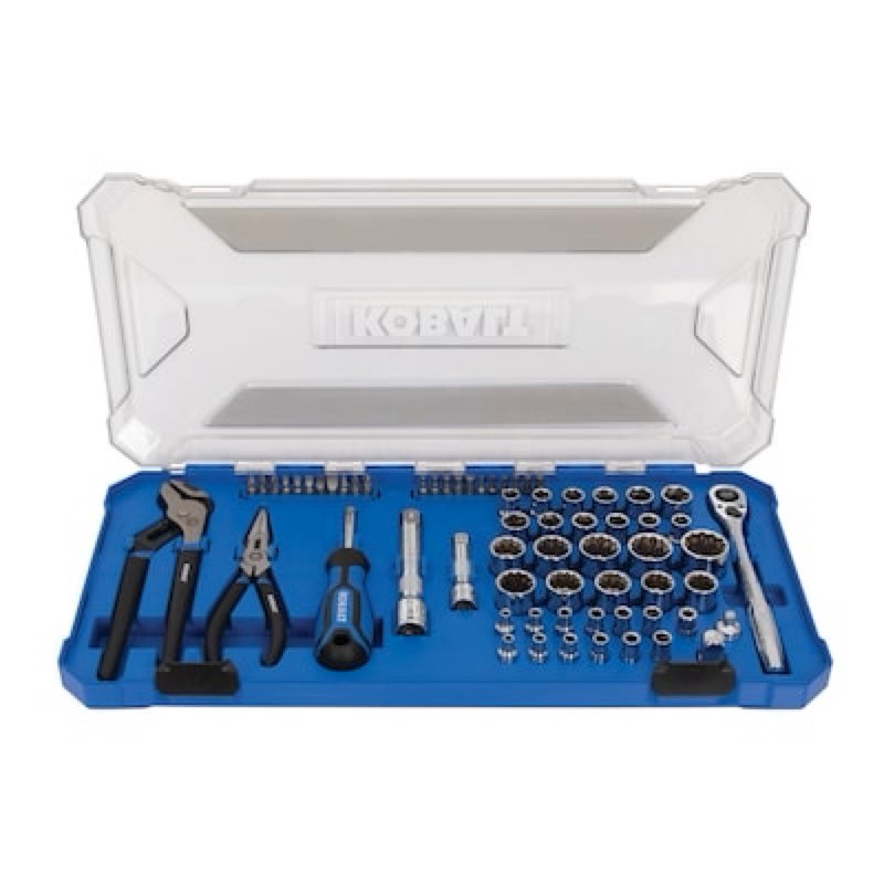 Kobalt 65 -Piece Metric and standard (SAE) Mechanics Tool Set with Hard Case Item #6525269 | Model #53338