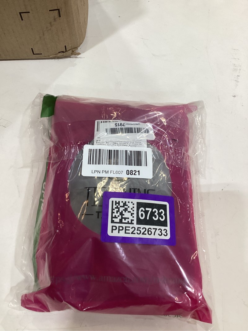 Condition photo showing New/Like New for TISHINING Short Grey Curly Wigs for White Women Layered Silver Gray Pixie Cut Synthetic Full Wig with Bangs Natural Looking Daily Party Wigs for Older Women