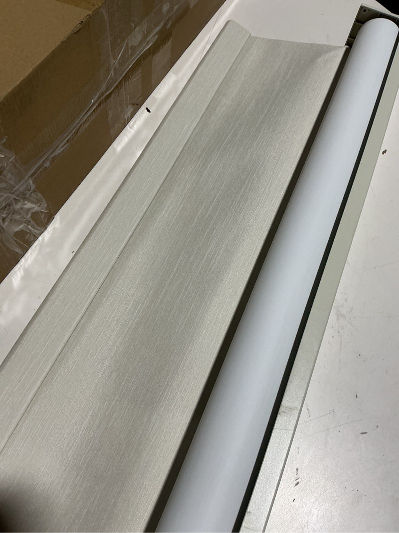 Condition photo showing As Is for persilux blackout roller shades for window blinds,cordless,linen fabric,thermal insulated fabric uv protection shades for home,office,bedroom,door,blackout-beige,28" w x 72" h 28"w x 72"h blackout-beige