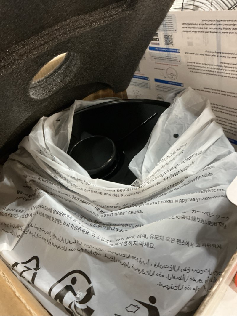 Condition photo showing Good Condition for bagotte robot vacuum and mop with 6000pa, robotic vacuum self-emptying with 90 days hands-free,lidar navigation,fast home mapping for pet, hard floors, carpet black