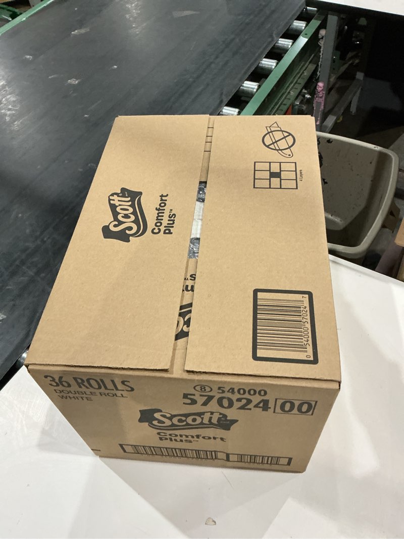 Condition photo showing New/Like New for scott comfortplus toilet paper, 36 double rolls, 231 sheets per roll, septic-safe, 1-ply toilet tissue double 231 sheets (pack of 36)