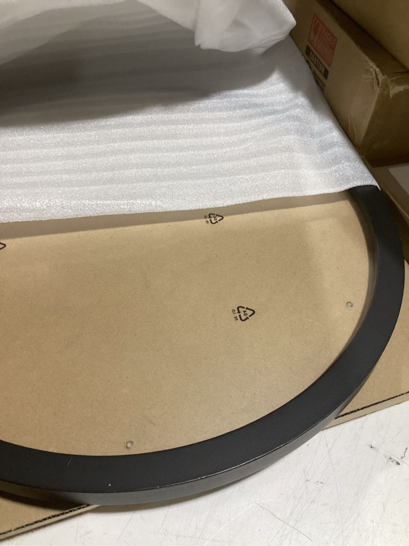 Condition photo showing Good Condition for colorful round photo frames for wall mounting display or table mounting picture frame decorative hanging circle photo frame for kitchen gallery wedding round frame (black,14 inch) black 14 inch