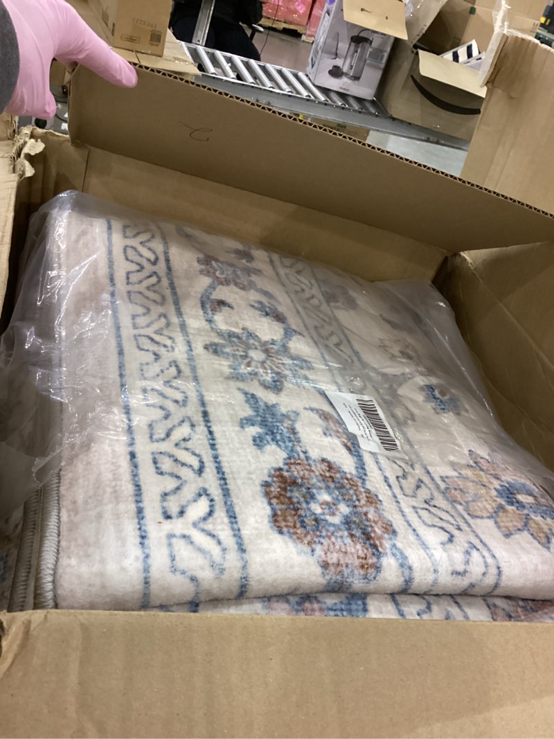 Condition photo showing As Is for MontVoo-Vintage Area Rug 9X12 Beige Rugs for Living Room-Soft Distressed Printed Rugs for Bedroom-Non Slip Carpet-Machine Washable Rug for Dining Room Living Room Bedside Office Beige 9' x12' (Rectangular)