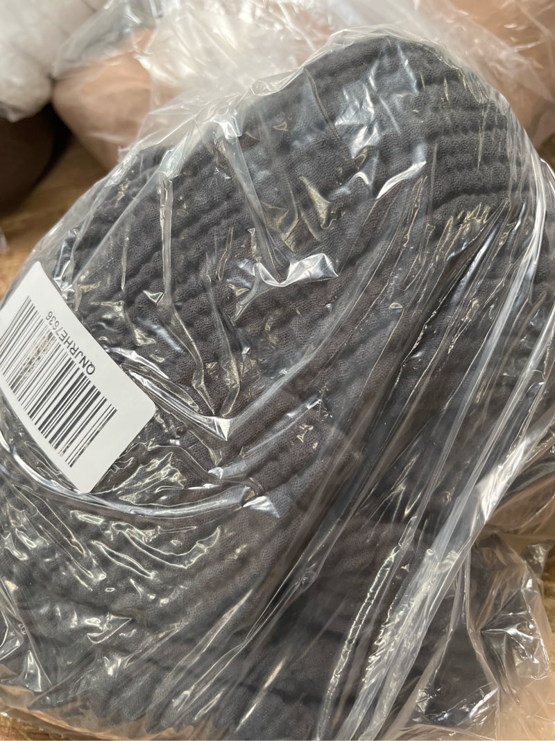 Condition photo showing Good Condition for organic airy gauze throw, one size, charcoal