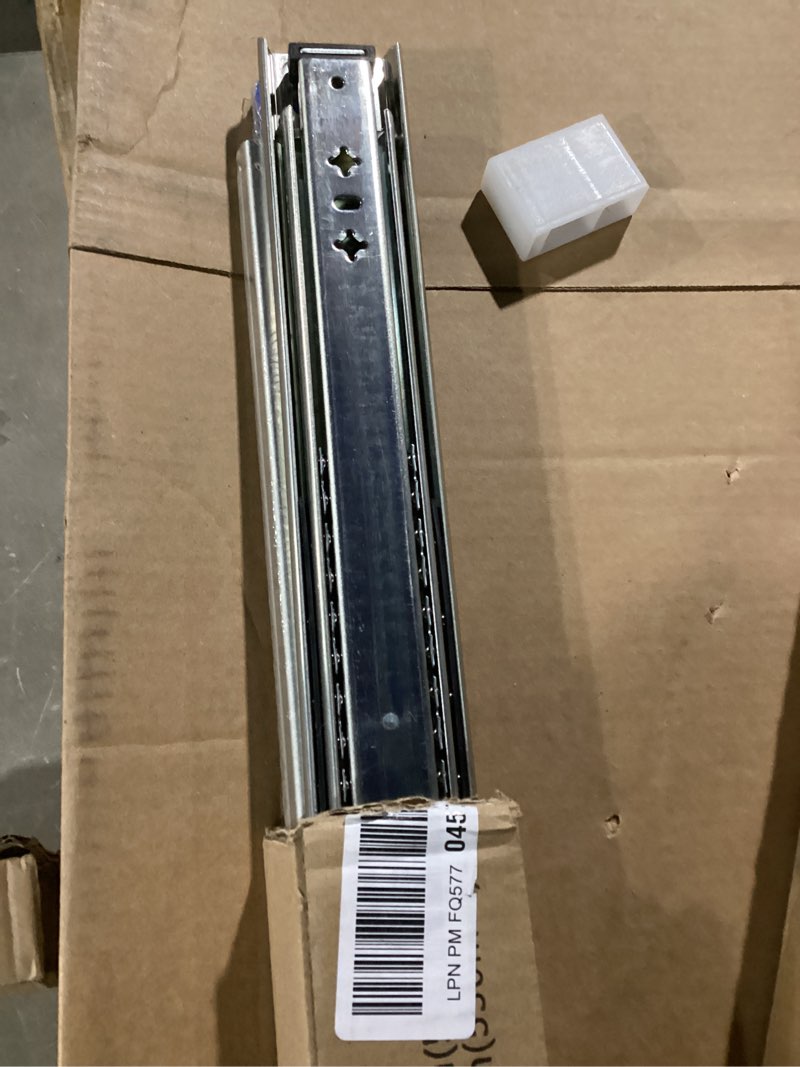 Condition photo showing As Is for with lock heavy duty drawer slides 12 14 16 18 20 22 24 26 28 30 32 34 36 40 44 48 52 56 60 inch 500 lbs side mount full extension ball (load:250 lb (with lock) -w:53mm, 22 inch) 22 inch load:250 lb (with lock) -w:53mm