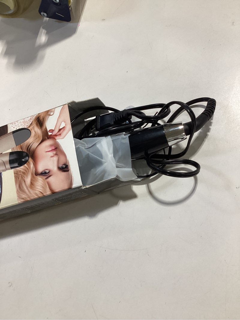 Condition photo showing Good Condition for Gifts for Women Curling Iron, 2 in 1 Hair Straightener and Curler, 1.25 Inch Ceramic Curling Wand with Adjustable Temperature, Dual Voltage for All Hair Types, Rose Gold