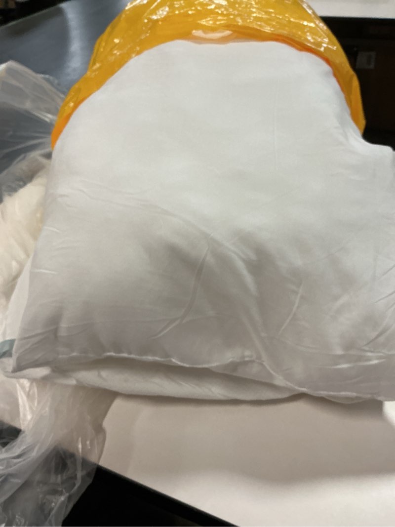 Condition photo showing As Is for Nuzzle Adjustable Pillow for Side Sleepers, Luxury King Size Bed Pillow Hotel Collection - Best Adjust Height Soft Firm Pillow for Back, Stomach or Side Sleepers King SIze (Set of 1) White
