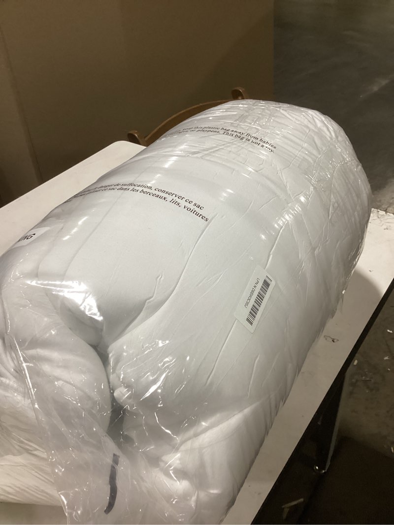 Condition photo showing As Is for king size mattress topper viscose derived from bamboo, soft thick pillow top mattress pad cover for back pain, cooling mattress protector with 8-21 inch deep pocket, white white king