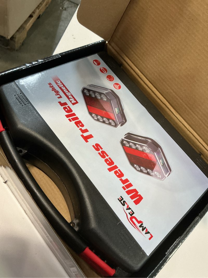 Condition photo showing Good Condition for wireless trailer lights, upgraded adjustable usb-c magnetic wireless tail lights with warning light button, portable waterproof led trailer light kit for towing truck, rv, camper, caravan black