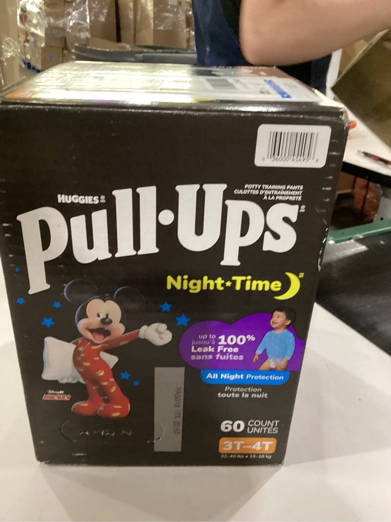 Condition photo showing New/Like New for Pull-Ups Boys' Night-Time Potty Training Pants, Size 3T-4T Overnight Training Underwear (32-40 lbs), 60 Ct 3T-4T 60