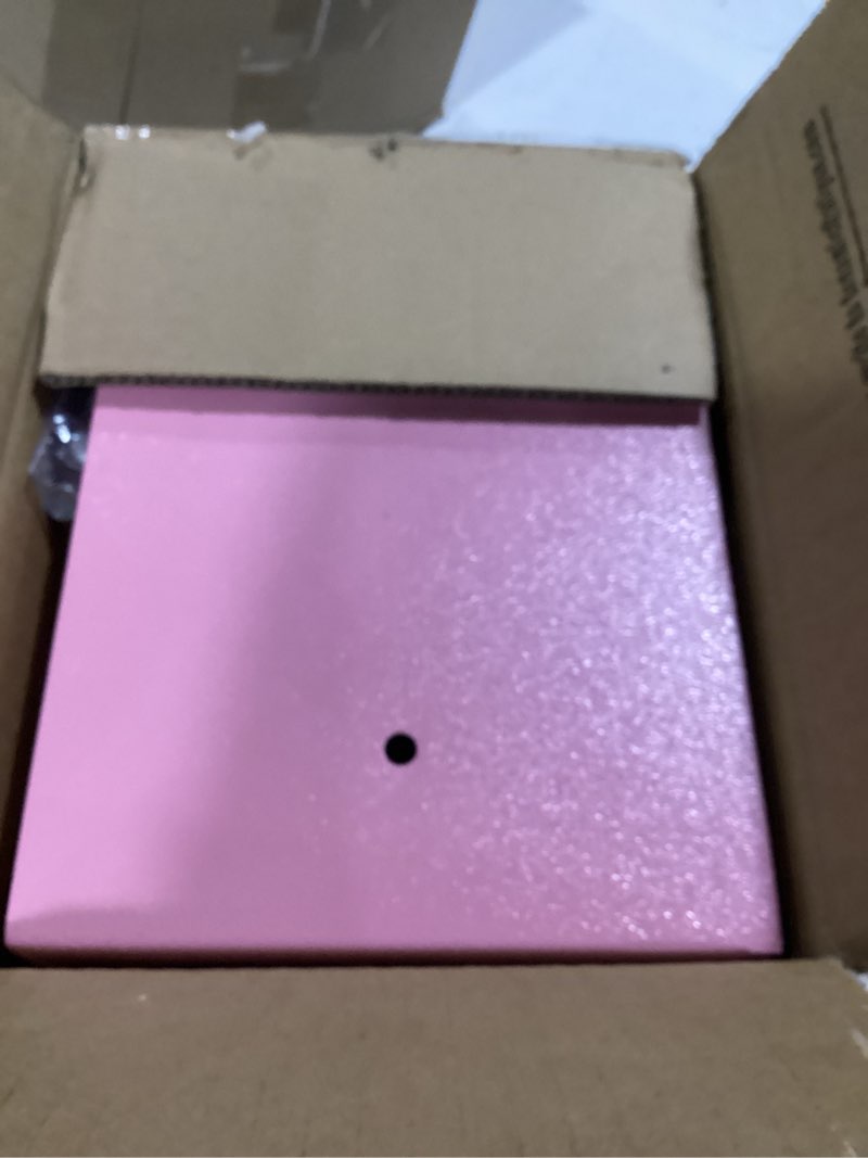 Condition photo showing New/Like New for tenamic safe box 0.23 cubic feet electronic digital security box, keypad lock box cabinet safes, solid alloy steel office hotel home safe, pink