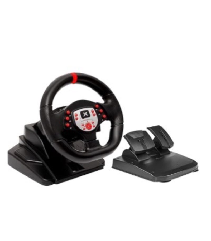 doyo racing wheel - gaming steering wheel for pc, 180 degree universal usb car sim race steering wheel with pedals for ps4, ps3, xbox series x|s, xbox one, switch - height & tilt adjustable