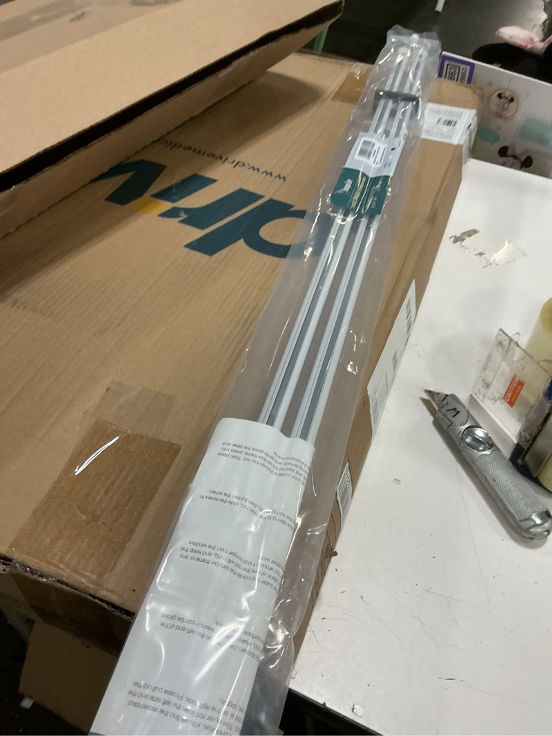 Condition photo showing New/Like New for 2 Pack Tension Rod Oval Spring Tension Curtain Rod Adjustable 36 to 60 Inches Small Short White Tension Rods No Drilling Spring Loaded Curtain Rods For Doors and Windows, 36-60 Inch, White 36-60 inch 2 pack White